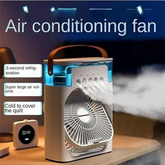 Portable Air Conditioner Usb Desktop Cooler Conditioning Humidifier Cooler Mini Convenient Cooling Fan 10 Table Plastic 5V-White